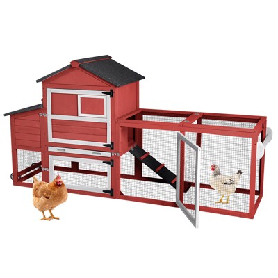Aivituvin 80.7" Mobile Chicken Tractor for 1-2 Chickens( Inner Space 12.33ft²)- AIR72/72-R