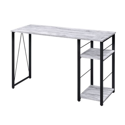PAGED Modern Office Desk,Writing Desk  with 2 Shelves,Modern Simple Home Office Desk