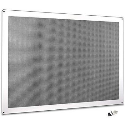 Creative QT XL Play-Up Building Brick, Grey, 34"x44" Activity Wall Panel, Compatible with All Major Brick Brands