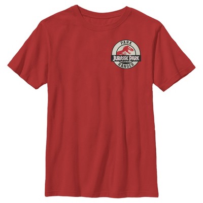 Boy's Jurassic Park Ranger Cream Logo Badge T-Shirt