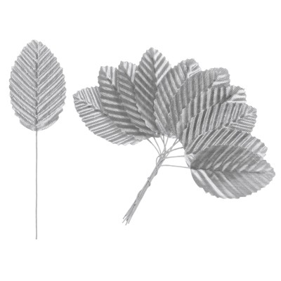 Unique Bargains Artificial Silk Wire Single Flower Leaves for DIY