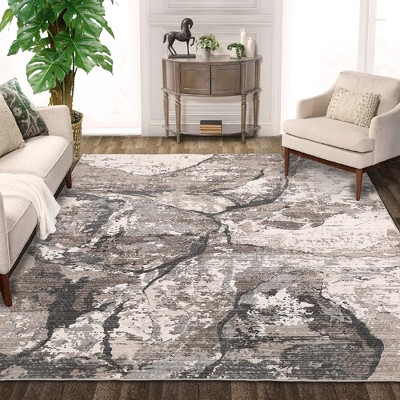 Modern Abstract Area Rug Washable Indoor Soft Throw Carpet for Bedroom Living Room
