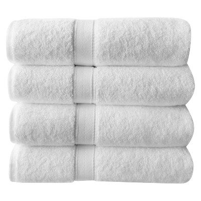 Linum Home Textiles 4pc Terry Hand Towels White : Microfiber, Machine Washable, Non-Slip Backing