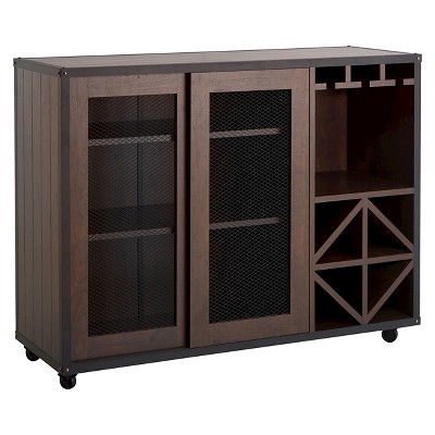 24/7 Shop At Home Carmelia Industrial Inspired Sliding Door Buffet