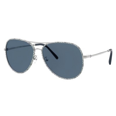 Tory Burch TY 6114 32744L Womens Pilot Sunglasses Silver 58mm