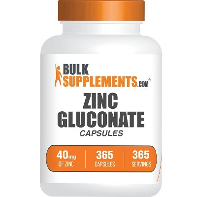 BulkSupplements Zinc Gluconate Capsules