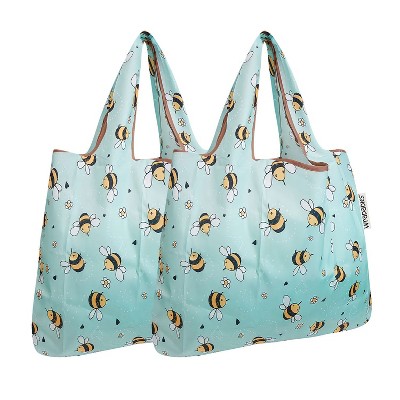 Wrapables Foldable Tote Nylon Reusable Grocery Bag (Set of 2)