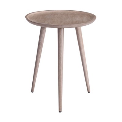 MH London Tezgah 22" Solid Wood End Table Round Top – Side Table for Living Room or Bedroom