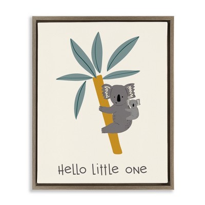 Stupell Industries Hello Little One Koalas Floating Frame Canvas Art