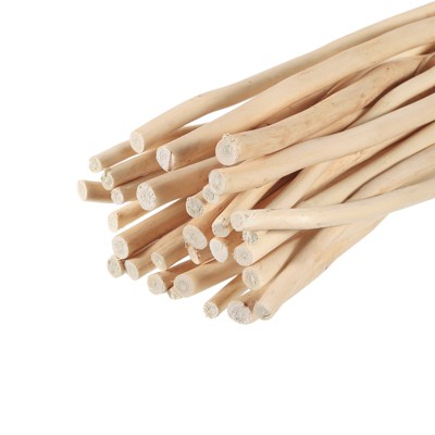 Unique Bargains Craft Twigs Decoration Round Wood Sticks 50 Pcs