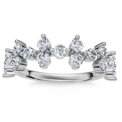 Pompeii3 1/2Ct Round Diamond Wedding Ring Stackable Wedding Band 14k Gold Lab Created