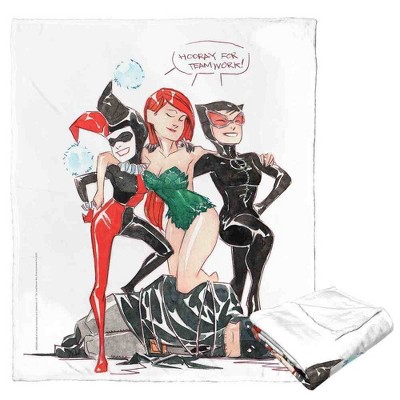 DC Comics Batman Hooray For Teamwork Silk Touch Throw Blanket
