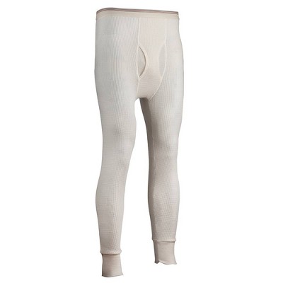 Indera Men's Traditional Long Johns Pants Cotton Polyester Thermals Tall, Natural