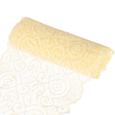Unique Bargains Elastic Lace Fabric Ribbon Stretchy Trim Pattern for Bridal Wedding 1 Pc