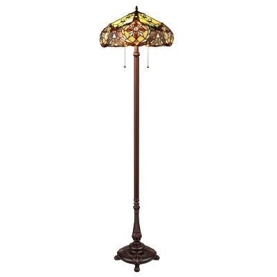 Chloe Lighting Cora Victorian-Style 2-Light Dark Bronze Finish Floor Lamp 18"