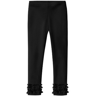 City Threads USA-Made Girls Soft Cotton Ruffle Leggings
