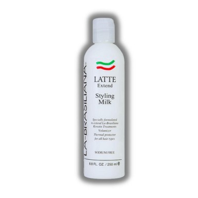 LA-Brasiliana Latte Styling Milk | Thermal Protector | Eliminates Frizz | Sodium Free | Volumizer. Thermal protector - (8 oz)