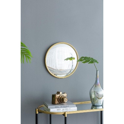 NicBex Decorative Convex Wall Mirror with Gold Rim,Round Mirror with Iron Frame,Decorative Mirror for Living Room,Vanity,Bedroom,Gold