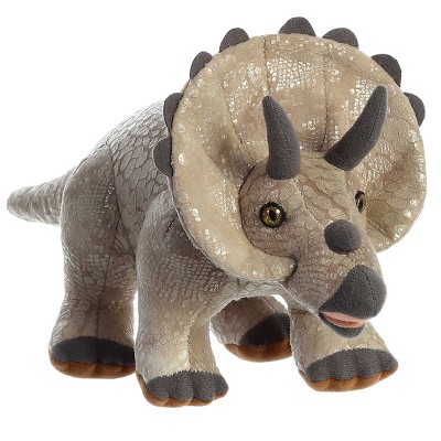 Aurora Large Triceratops Dinos & Dragons Ferocious Stuffed Animal Brown 13"
