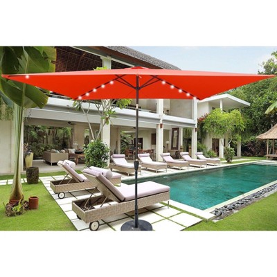 PAGED Rectangular Patio Umbrella Modern Market Umbrella with Tilt Function and Crank for Garden and Poolside, Base Not Included