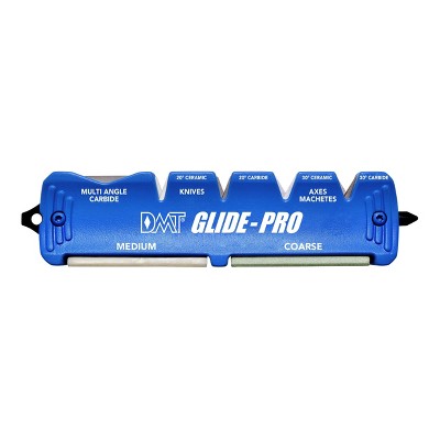 DMT Edgesharp Glide Pro All Purpose Sharpener: Manual, Nonslip Base, Diamond Abrasives, Ceramic, Multicolored