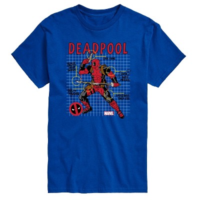 Men's - Marvel - Deadpool Blueprint Short Sleeve Graphic T-Shirt