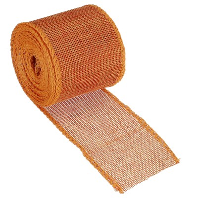 Unique Bargains DIY Wrapping Decoration Soft Burlap Fabric Wired Ribbon