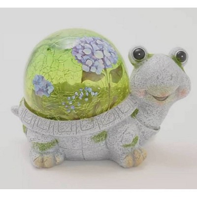 Ultimate Innovations Lighted Turtle Faux Glass Polyresin Moss Garden Friend Decorative Sculptures