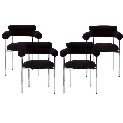 Christopher Knight Home Gianna Modern Upholstered Dining Chairs with Metal Legs (Set of 4)