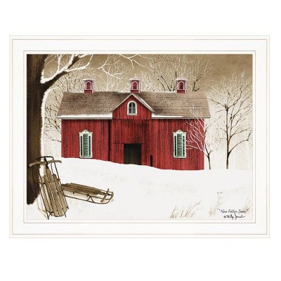 PAGED Modern Framed Wall Art for Living Room, Boho Wall Decor– "New Fallen Snow" by Billy Jacobs, Hang Framed Print, Bathroom Wall Decor