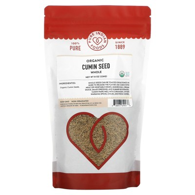 Pure Indian Foods Organic Cumin Seed, Whole, 8 oz (226 g)