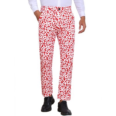 INSPIRE CHIC Men's Formal Night Out Animal Print Leopard Dress Pants