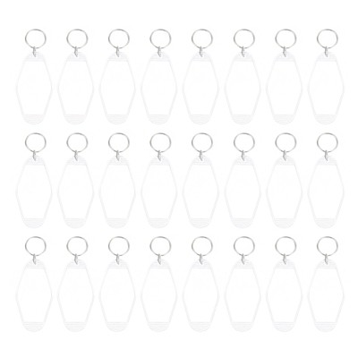Unique Bargains Blank Vintage Motel Hotel Keychains Key Tag 24 Pcs