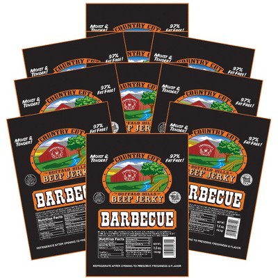 Buffalo Bills 1.5oz Barbecue Country Cut Beef Jerky - Ten 1.5oz Packs