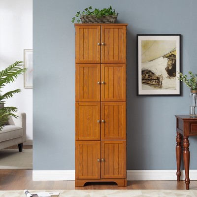 Bookshelf Modern with Enclosed Doors and Ample Storage for Living Room 23.8in Wide - 3irtyhousy