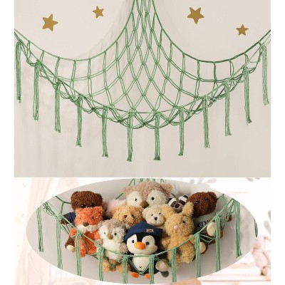 Stuffed Animal Storage Hammock Net – Hanging Toy Organizer for Kids Room, Nursery, or Bedroom Decor