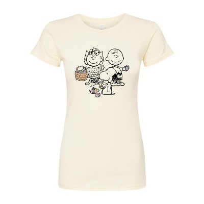 Women's - Peanuts - Group Easter Fitted Graphic T-Shirt