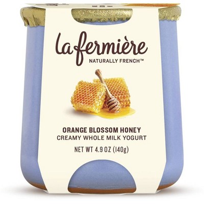 La Fermiere Orange Blossom Honey Naturally French Yogurt - 4.9oz