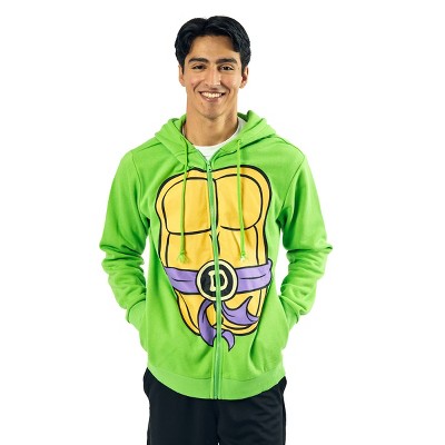 Teenage Mutant Ninja Turtles Donatello Long Sleeve Men's Green Cosplay Hoodie