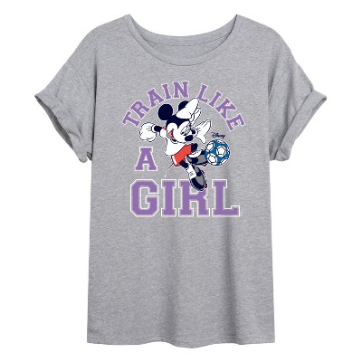 Women's - Disney - Train Like A Girl Oversized Graphic T-Shirt