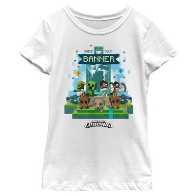 Girl's Minecraft Legends Raise Your Banner T-Shirt