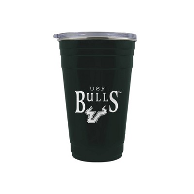 NCAA South Florida Bulls Tailgater Tumbler - 22oz: Stainless Steel, Acrylic Lid