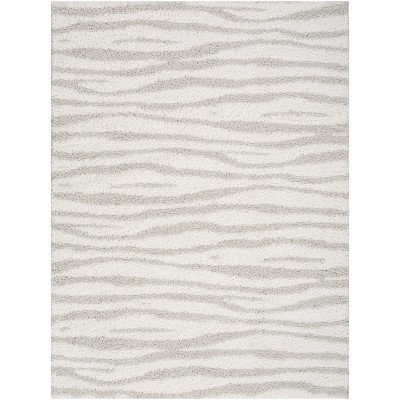 Nourison Modern Shag Wavy Striped Woven Area Rug