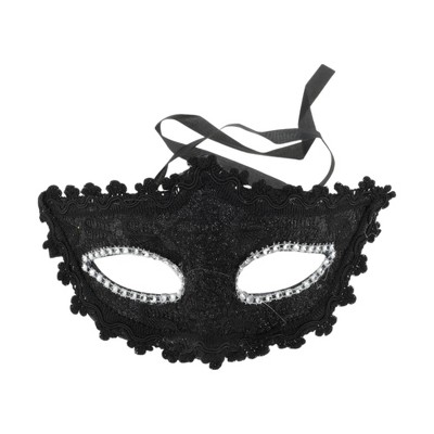 Unique Bargains Pointed Head Dragon-Design Half Face Party Mask 1 Pc
