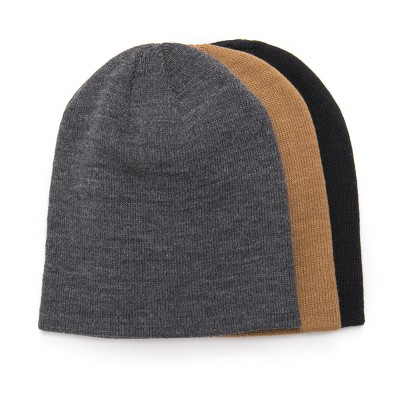 MUK LUKS Men's 3 Pack Beanie Set