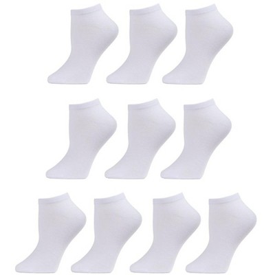 Memoi Solid Lowcut Sock 10 Pair Pack