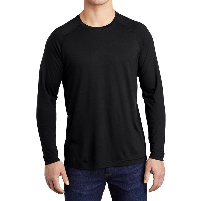 Mafoose Men's Tri-Blend Long Sleeve Wicking Raglan Tee for Active Comfort