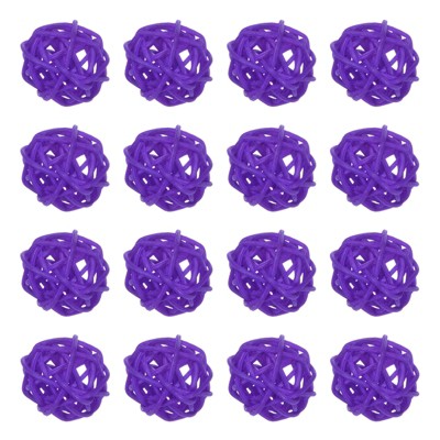 Unique Bargains Wicker Rattan Balls Decorative Orbs Vase Fillers Bowl Fillers for Christmas/DIY Crafts 30mm/1.2 Inch