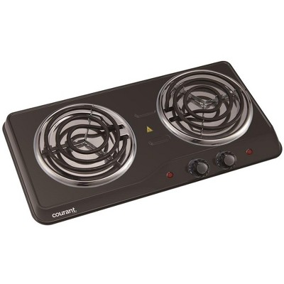 Courant 1700 Watts Electric Double Burner, Black