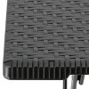 Elama Plastic Rattan Folding Square Table in Black - 4 of 4